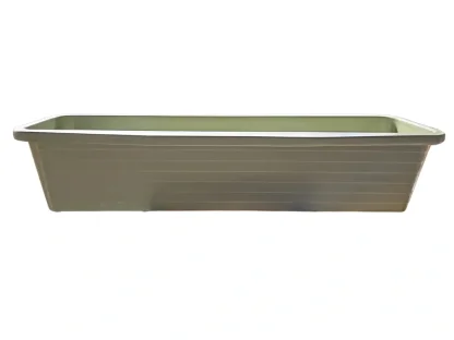 אדנית תפן 80 ס"מ, פלסטיק בצבע ירוק זית – מתאימה לאדנית עץ 80 (תחתית נמכרת בנפרד).